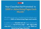 Your Classified Ad Promoted to 1000's+ Advertising Pages Each Month!