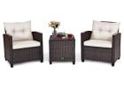 Tangkula 3 Pieces Patio Furniture Set