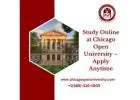 Study Online at Chicago Open University – Apply Anytime
