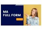 MA Full Form – Master of Arts