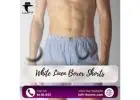 White Linen Boxer Shorts for Classic Comfort and Breathable Style