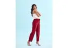 Shop Stylish Red Pants for Women Online at Go Colors