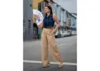 Shop Elegant Beige Pants for Women by Go Colors