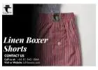 Stay Cool in Style with Classic Linen Boxer Shorts