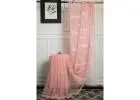 Peach Gota Patti Georgette Saree with Festive Chikankari Sparkle