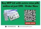 Buy MTP kit with extra miso pills online at just $98 - Order Now