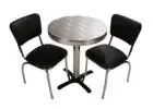 Obtain lifetime structural warranty with our heavy-duty Retro chairs and table