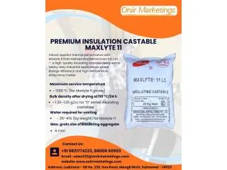 Best Insulation Castables Maxlyte 11 Supplier in Ludhiana Best Insulation Castables Maxlyte 11 Supplier in Ludhiana