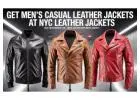 Get Men's Casual Leather Jackets at NYC Leather Jackets