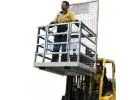 Forklift work platform to elevate personnel