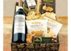 Say "cheers" with our festive wine and chocolate basket