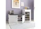 Shoe Rack with Seat for Smart Home Storage