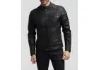 Buy Grant Black Slim Fit Leather Racer Jacket â€“ Premium Style by NYC Leather Jackets