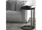 Sleek Artiss Round Black Coffee & Side Table for Stylish Homes