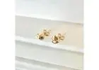 10K Real Yellow Gold Love Knot Earrings – 7mm Small Dainty Stud Earrings for Women