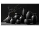 Premium Handmade Black Earthenware for Stylish Decor